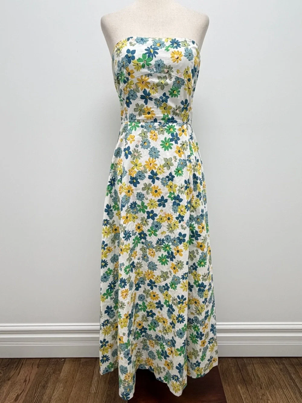 Kate Spade Strapless Market Floral Midi Dress Size 4